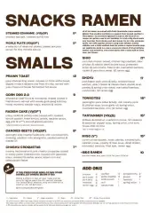 Dinner Food Menu