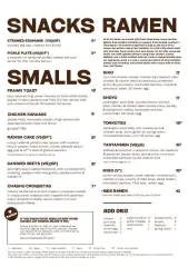 Dinner Menu