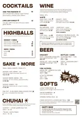 Drinks Menu