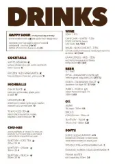 Drinks Menu &lpar;SAMPLE&rpar;