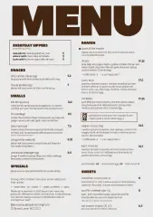 Dinner Menu &lpar;SAMPLE&rpar;